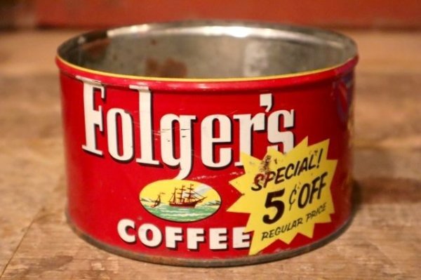 画像2: dp-231016-14 Folger's COFFEE / Vintage Tin Can