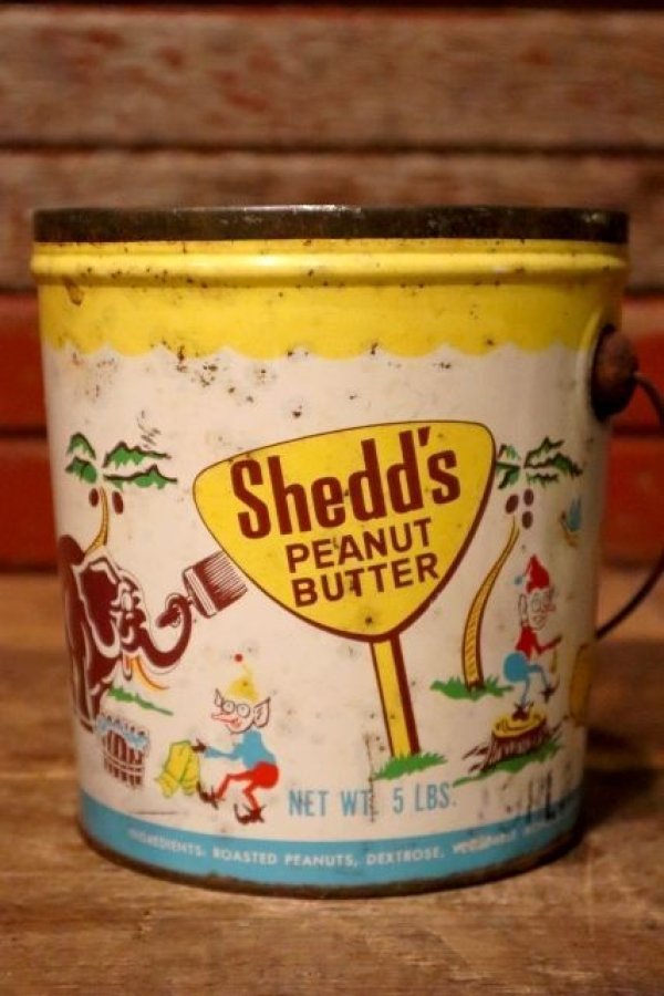 画像1: dp-231016-17 Shedd's PEAUTS BUTTER / 1960's Tin Can