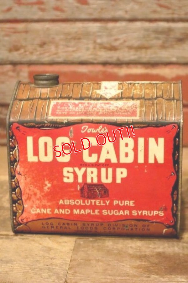 画像6: dp-231016-85 Towle's LOG CABIN SYRUP / Vintage Tin Can