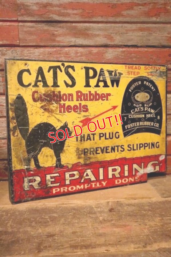 画像7: dp-231012-17 CAT'S PAW / 1920's-1930's Flange Metal Sign