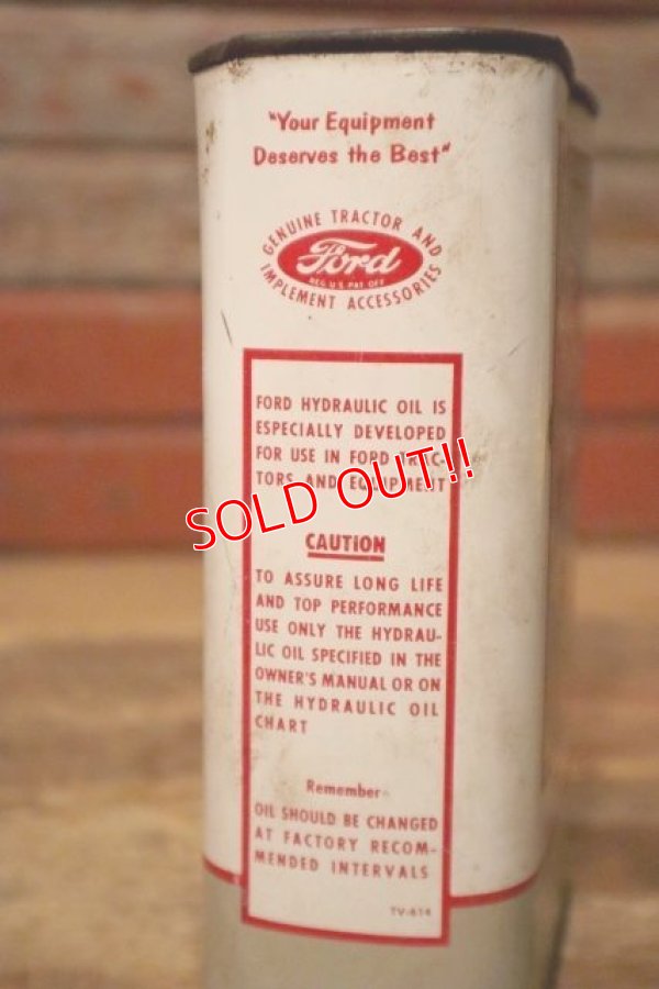 画像5: dp-231012-10 Ford / 1960's-1970's FORD HYDRAULIC OIL ONE U.S. QUART CAN