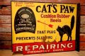 dp-231012-17 CAT'S PAW / 1920's-1930's Flange Metal Sign