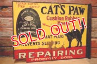 dp-231012-17 CAT'S PAW / 1920's-1930's Flange Metal Sign