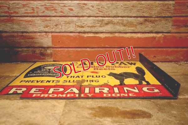 画像14: dp-231012-17 CAT'S PAW / 1920's-1930's Flange Metal Sign