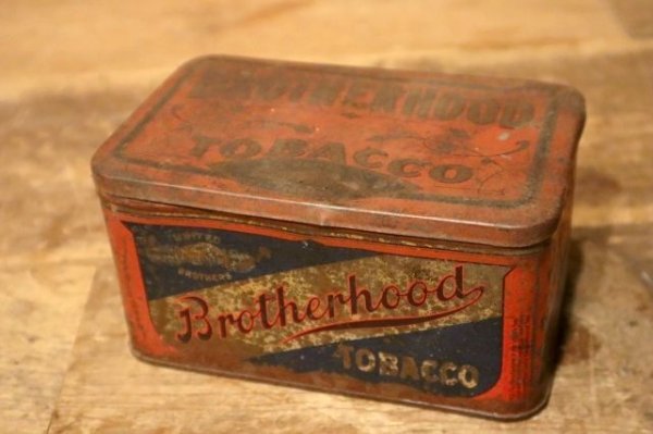 画像1: dp-231016-09 BROTHERHOOD TOBACCO / 1930's Tin Can