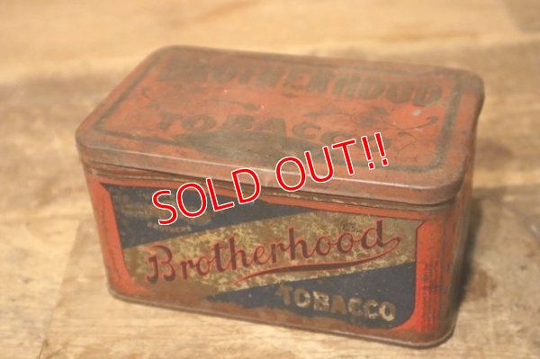 画像1: dp-231016-09 BROTHERHOOD TOBACCO / 1930's Tin Can