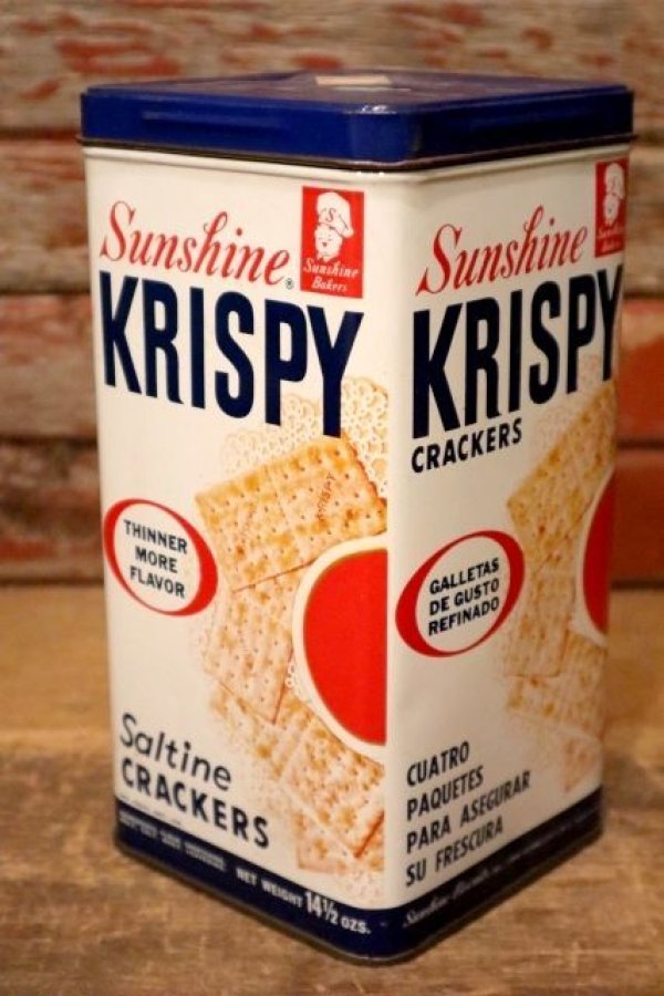 画像1: dp-231016-31 Sunshine / 1970's KRISPY Crackers Can