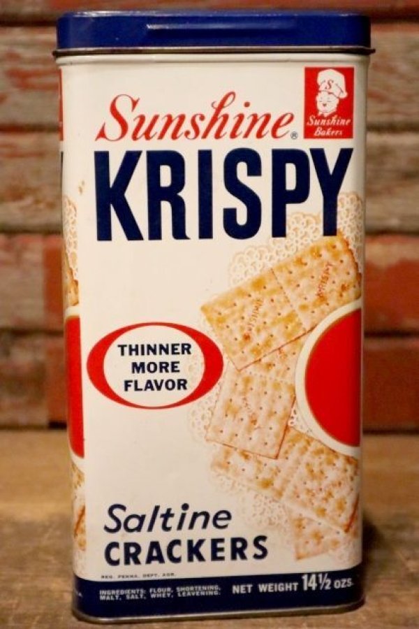 画像2: dp-231016-31 Sunshine / 1970's KRISPY Crackers Can