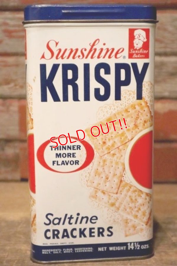 画像2: dp-231016-31 Sunshine / 1970's KRISPY Crackers Can