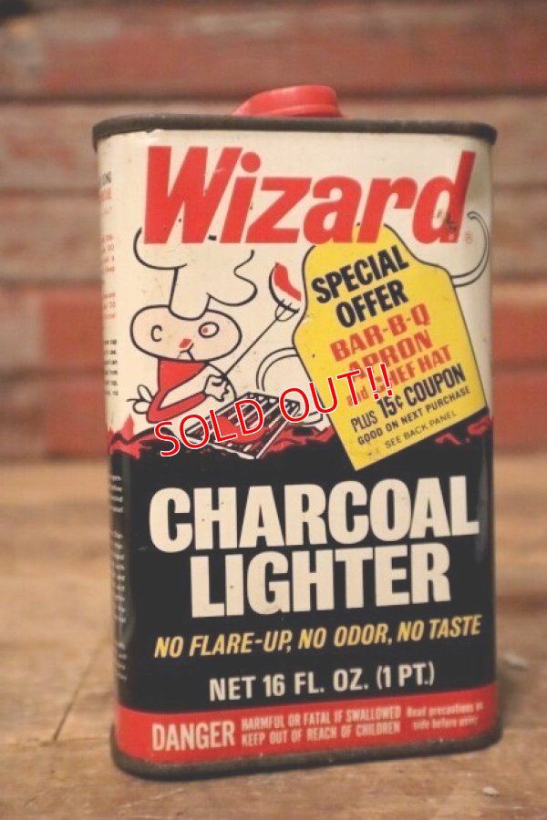 画像1: dp-231016-59 Wizard CHARCOAL LIGHTER / Vintage Oil Can