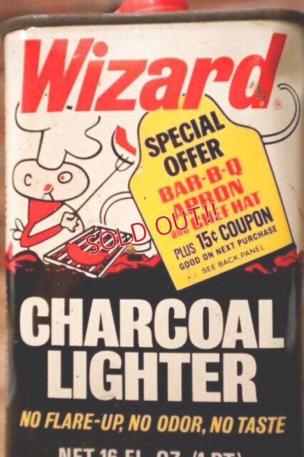 画像2: dp-231016-59 Wizard CHARCOAL LIGHTER / Vintage Oil Can