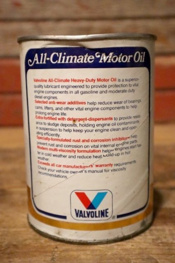 画像2: dp-231012-74 VALVOLINE / All-Climate 10W-40 U.S. ONE QUART MOTOR OIL CAN