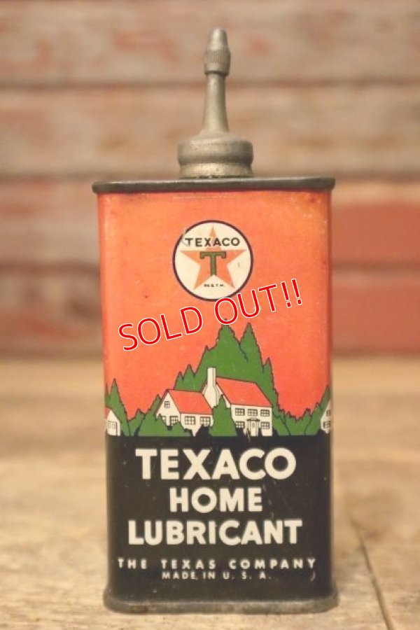 画像1: dp-231012-02 TEXACO / 1940's HOME LUBRICANT Handy Oil Can