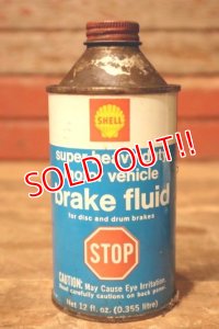 dp-231012-100 SHELL 1960's super heavy duty motor vehicle brake fluid can