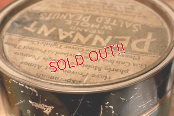 画像9: dp-231101-08 PLANTERS / MR.PEANUT PENNANT SALTED PEANUT 1920's Tin Can