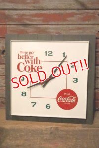 dp-231012-139 Coca-Cola / 1960's Wall Clock "things go better with Coke"