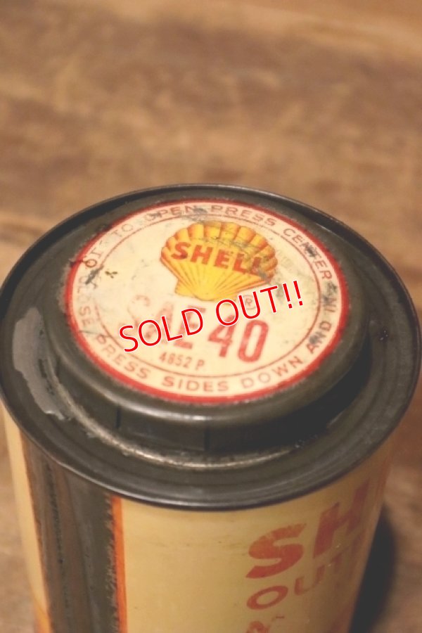 画像6: dp-231012-60 SHELL / 1950's OUTBOARD MOTOR OIL SAE40 One Quart Can