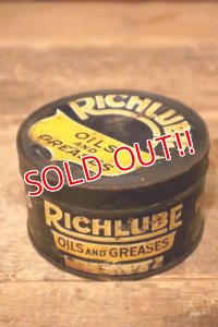 dp-231012-44 RICHFIELD OIL CO. / 1920's-1930's RICHLUBE OILS AND GREASES 1 LB CAN