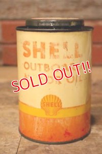 dp-231012-60 SHELL / 1950's OUTBOARD MOTOR OIL SAE40 One Quart Can