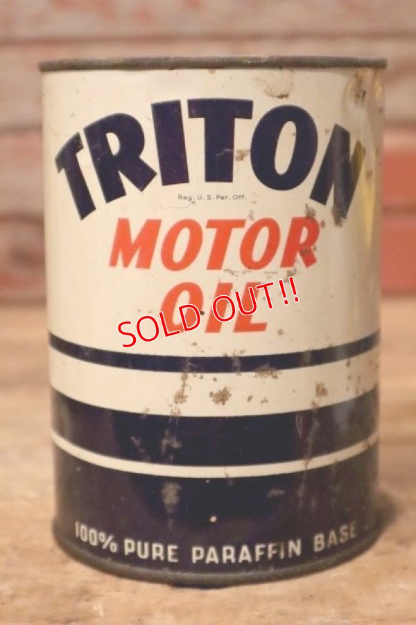 画像1: dp-231012-40 UNION OIL COMPANY / 1930's TRITON MOTOR OIL One U.S. Quart Can