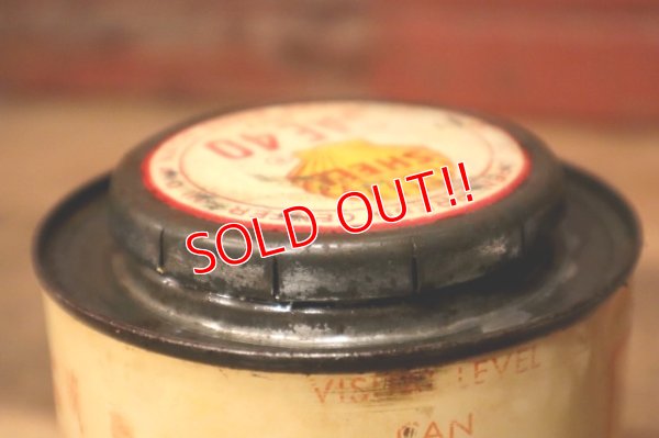 画像7: dp-231012-60 SHELL / 1950's OUTBOARD MOTOR OIL SAE40 One Quart Can