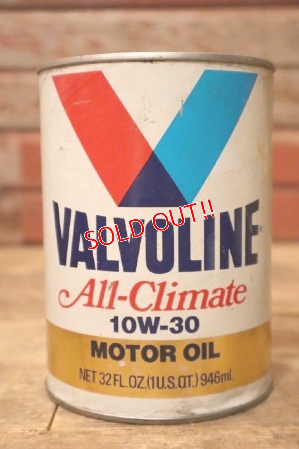 画像1: dp-230901-120 VALVOLINE / All-Climate 10W-30 U.S. ONE QUART MOTOR OIL CAN