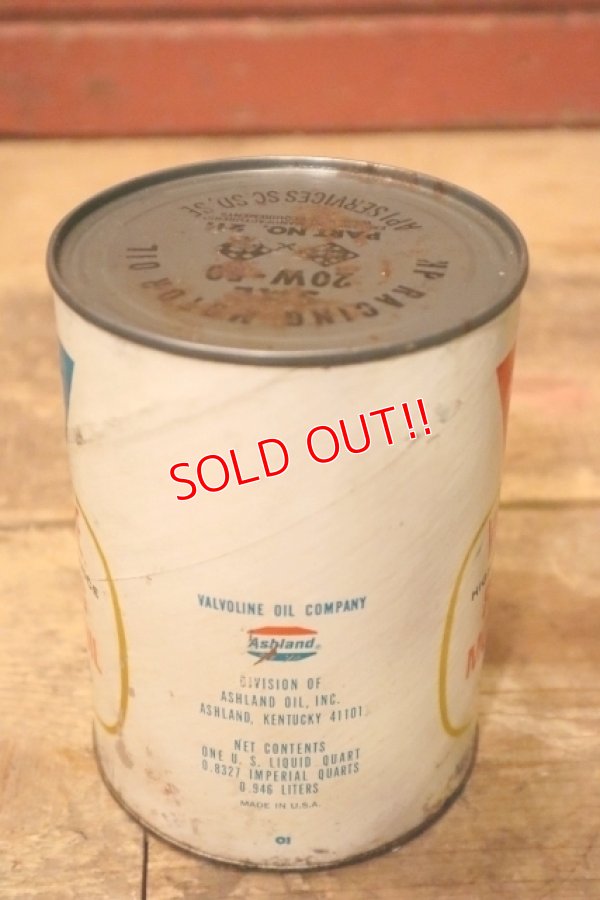 画像5: dp-230901-120 VALVOLINE / U.S. ONE QUART RACING MOTOR OIL CAN