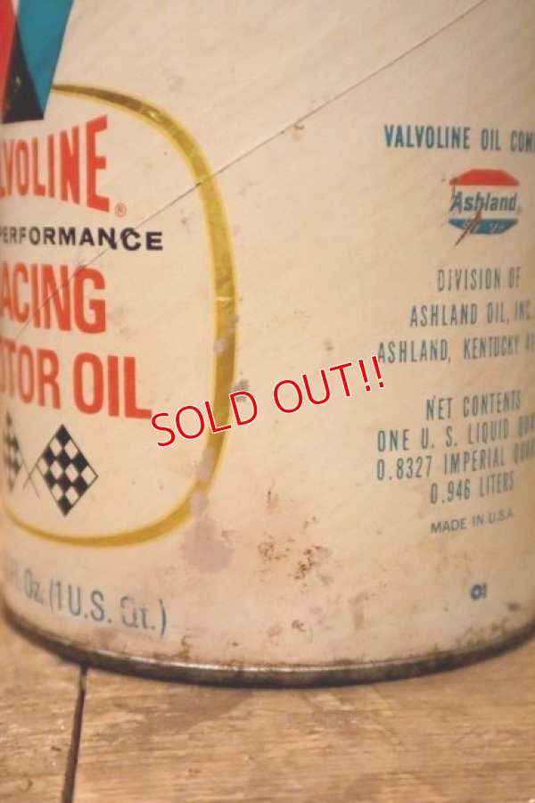 画像3: dp-230901-120 VALVOLINE / U.S. ONE QUART RACING MOTOR OIL CAN
