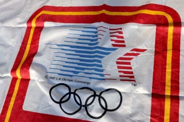 画像2: dp-231101-26 McDonald's / 1980's Los Angels Olympic Nylon Flag