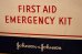 画像2: dp-231201-04 Johnson & Johnson / 1960's-1970's FIRST AID EMERGENCY KIT BOX (2)