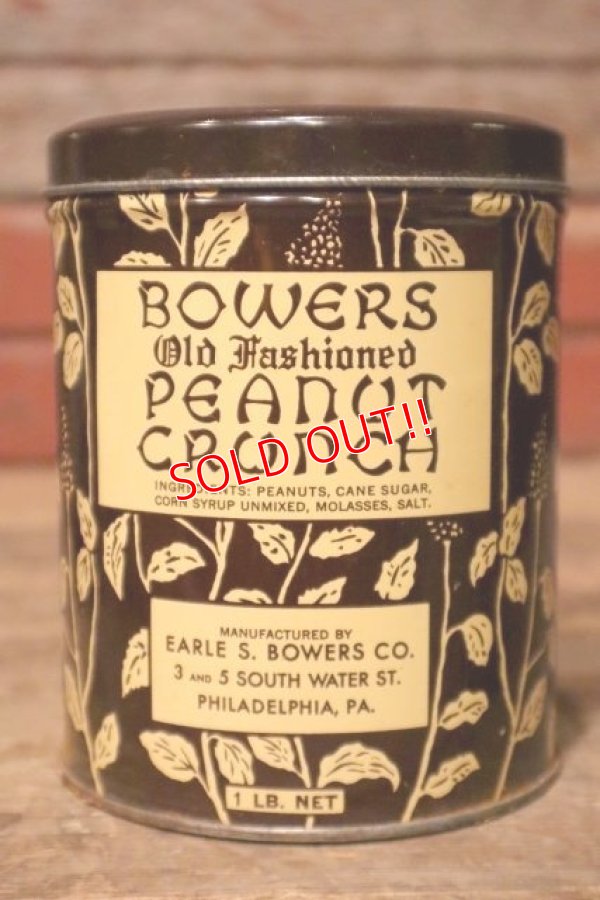 画像1: dp-231016-18 BOWERS / Old Fashioned PEANUT CRUNCH Tin Can