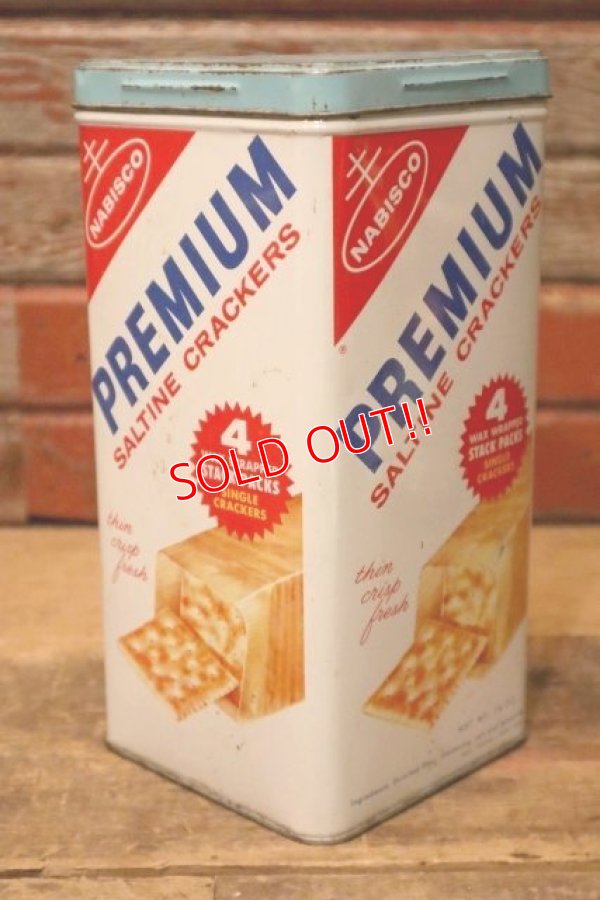 画像1: dp-231016-32 NABISCO / PREMIUM Saltine Crackers 1960's-1970's Tin Can
