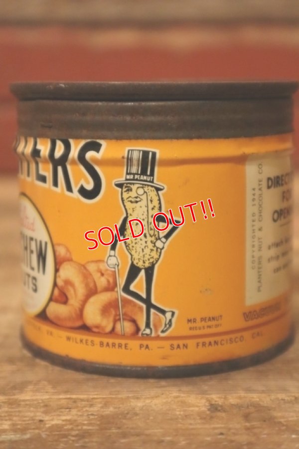 画像2: ct-231206-05 PLANTERS / MR.PEANUT 1930's-1940's Salted CASHEW NUTS Can