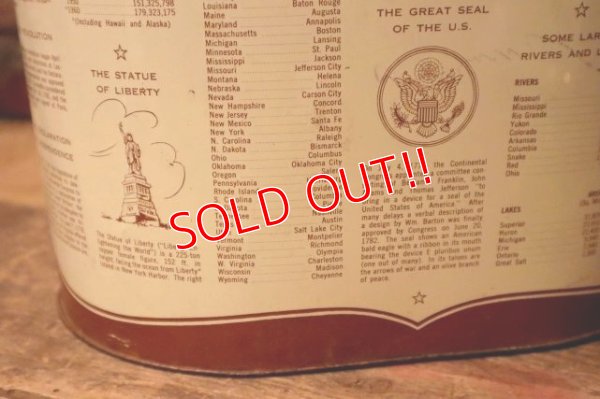 画像9: dp-231206-13 1960's〜United State of America Fifty State Relief Map Trash Box