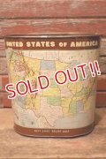 dp-231206-13 1960's〜United State of America Fifty State Relief Map Trash Box