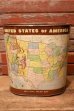画像1: dp-231206-13 1960's〜United State of America Fifty State Relief Map Trash Box (1)