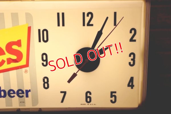 画像3: dp-231012-28 Hires root beer / 1960's Lighted Sign Clock