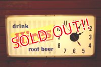 dp-231012-28 Hires root beer / 1960's Lighted Sign Clock