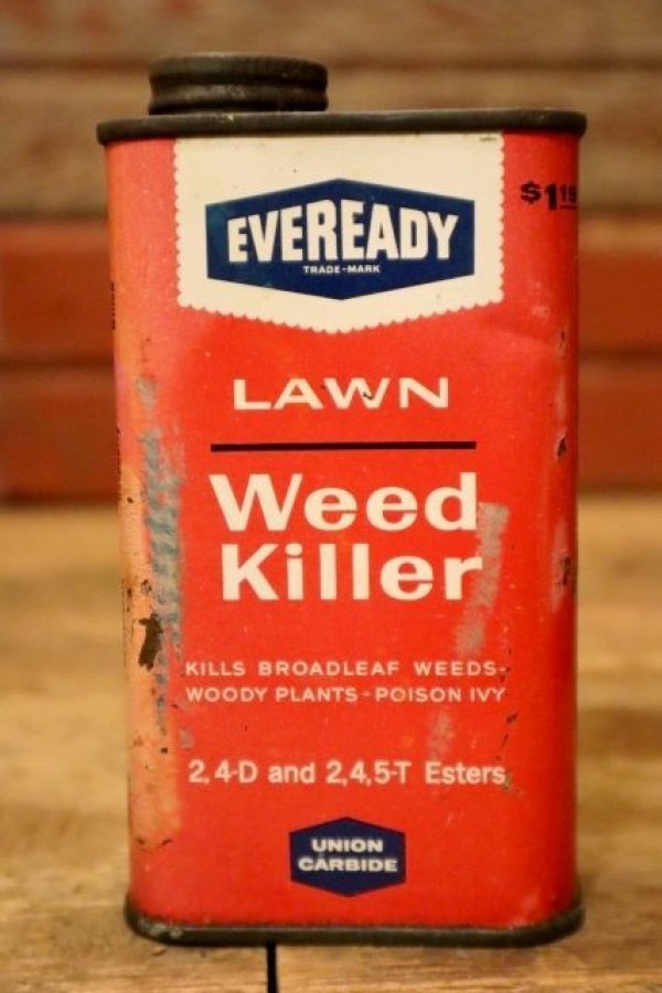 画像1: dp-231016-54 UNION CARBIDE EVEREADY / LAWN Weed Killer Can