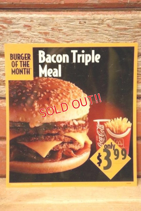 画像1: dp-230901-45 McDonald's / 1994 Translite "Bacon Triple Meal"