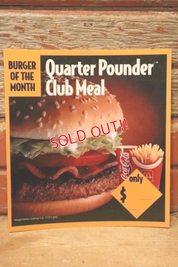 画像1: dp-230901-45 McDonald's / 1993 Translite "Quarter Pounder Club Meal"