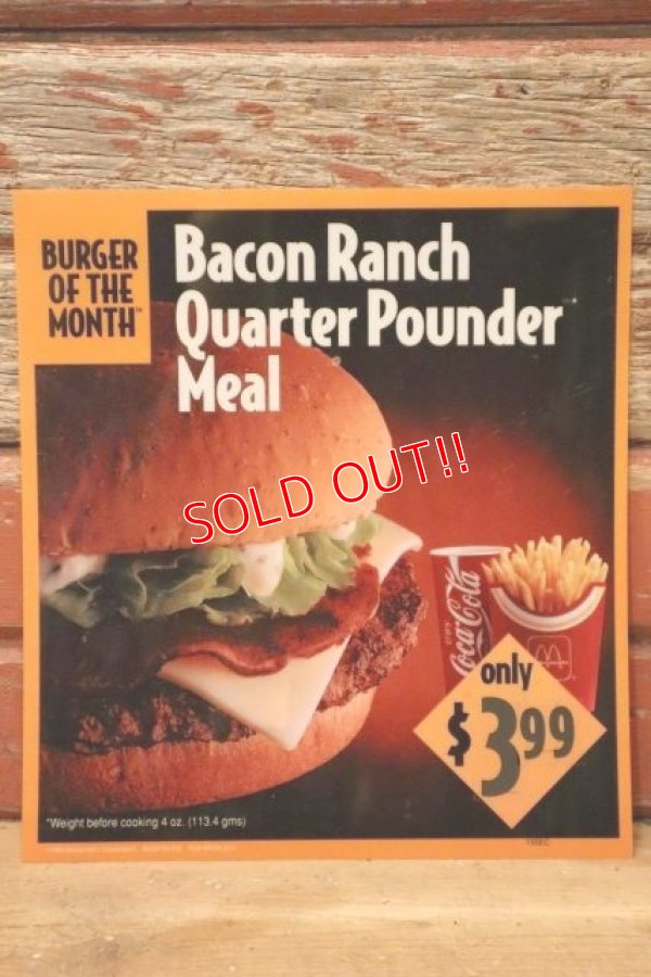画像1: dp-230901-45 McDonald's / 1994 Translite "Bacon Ranch Quarter Pounder Meal"