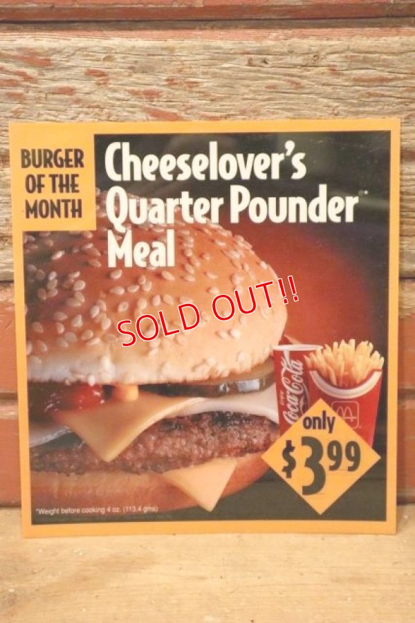 画像1: dp-230901-45 McDonald's / 1993 Translite "Cheeselover's Quarter Pounder Meal"