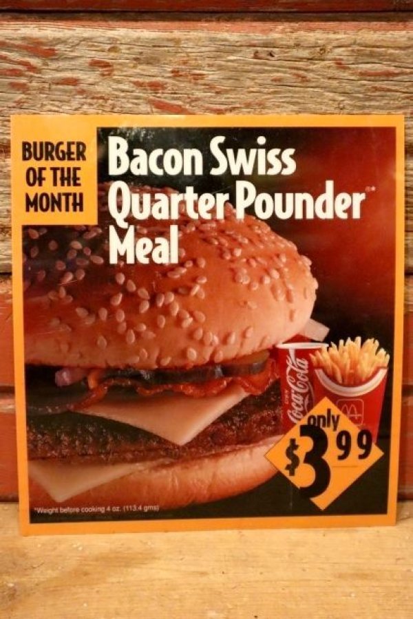 画像1: dp-230901-45 McDonald's / 1993 Translite "Bacon Swiss Quarter Pounder Meal"