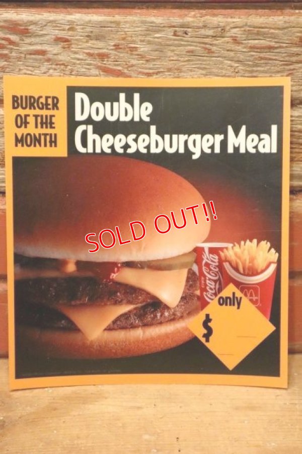 画像1: dp-230901-45 McDonald's / 1993 Translite "Double Cheeseburger Meal"