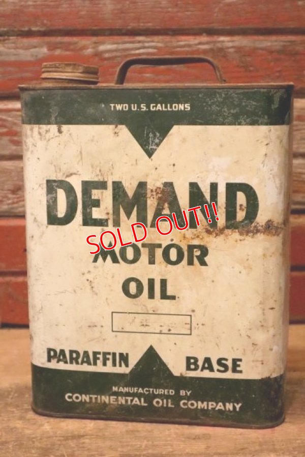 画像1: dp-231012-77 DEMAND MOTOR OIL / TWO U.S.GALLONS CAN