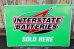 画像1: dp-231012-24 INTERSTATE BATTERIES / 1990's Metal Sign (1)