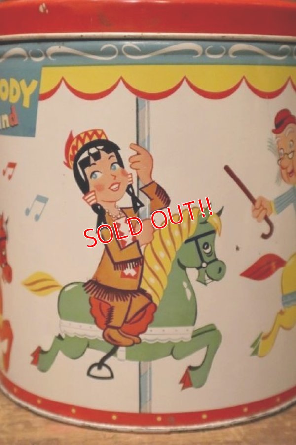 画像4: ct-231211-22 HOWDY DOODY / BLUE MAGIC 1950's cookie-go-around Tin Can