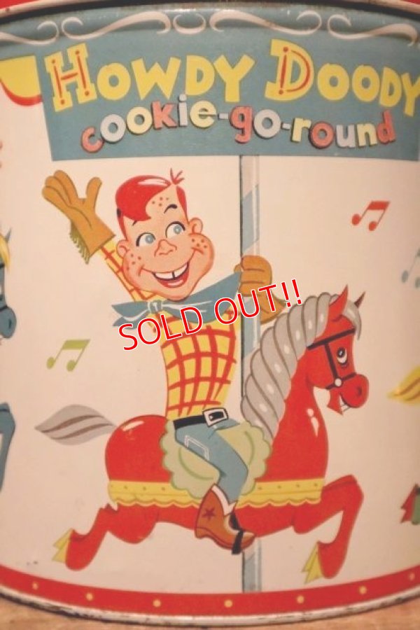 画像2: ct-231211-22 HOWDY DOODY / BLUE MAGIC 1950's cookie-go-around Tin Can