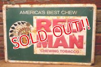 dp-240101-01 RED MAN CHEWING TOBACCO / 1950's〜 Metal Sign
